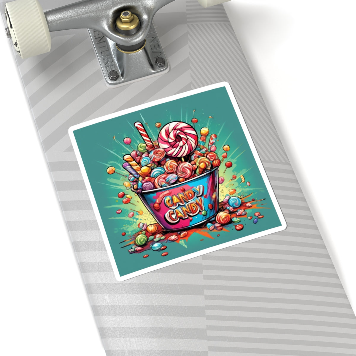 Holiday Candy Bucket Sweets Gift Art Sticker