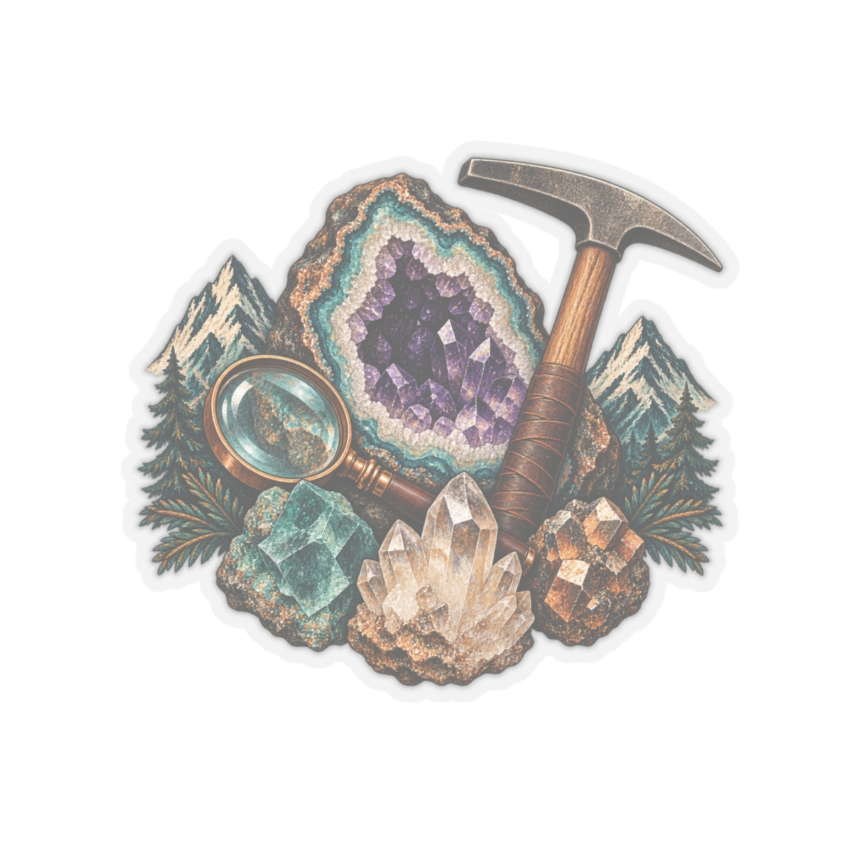 Vintage Geode and Rockhounding Field Kit Sticker