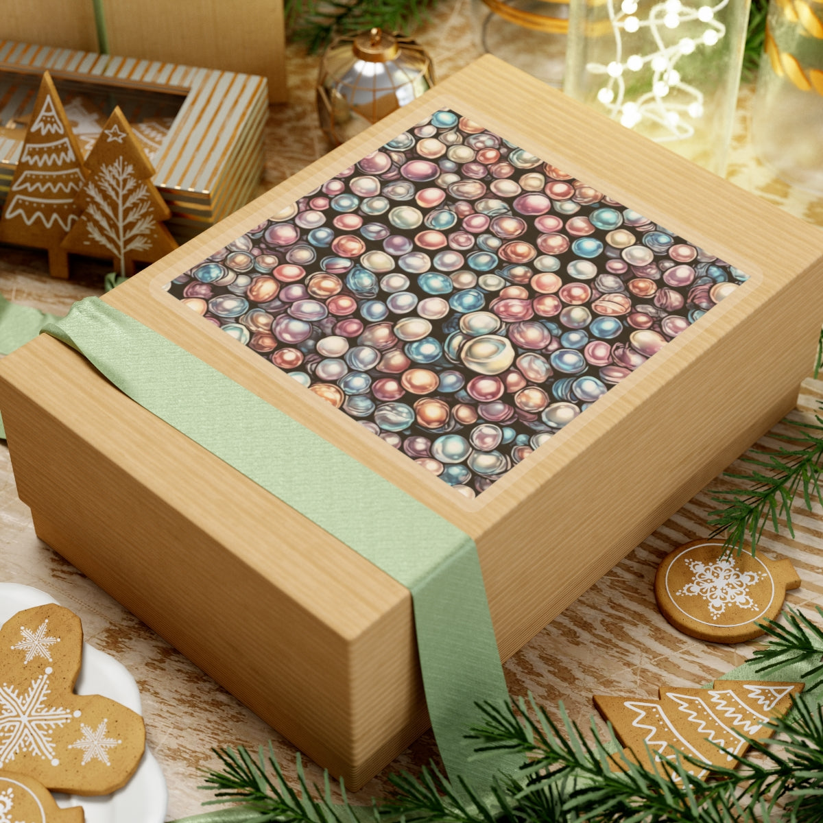 Pearl Bubble Pattern Abstract Gift Art Sticker