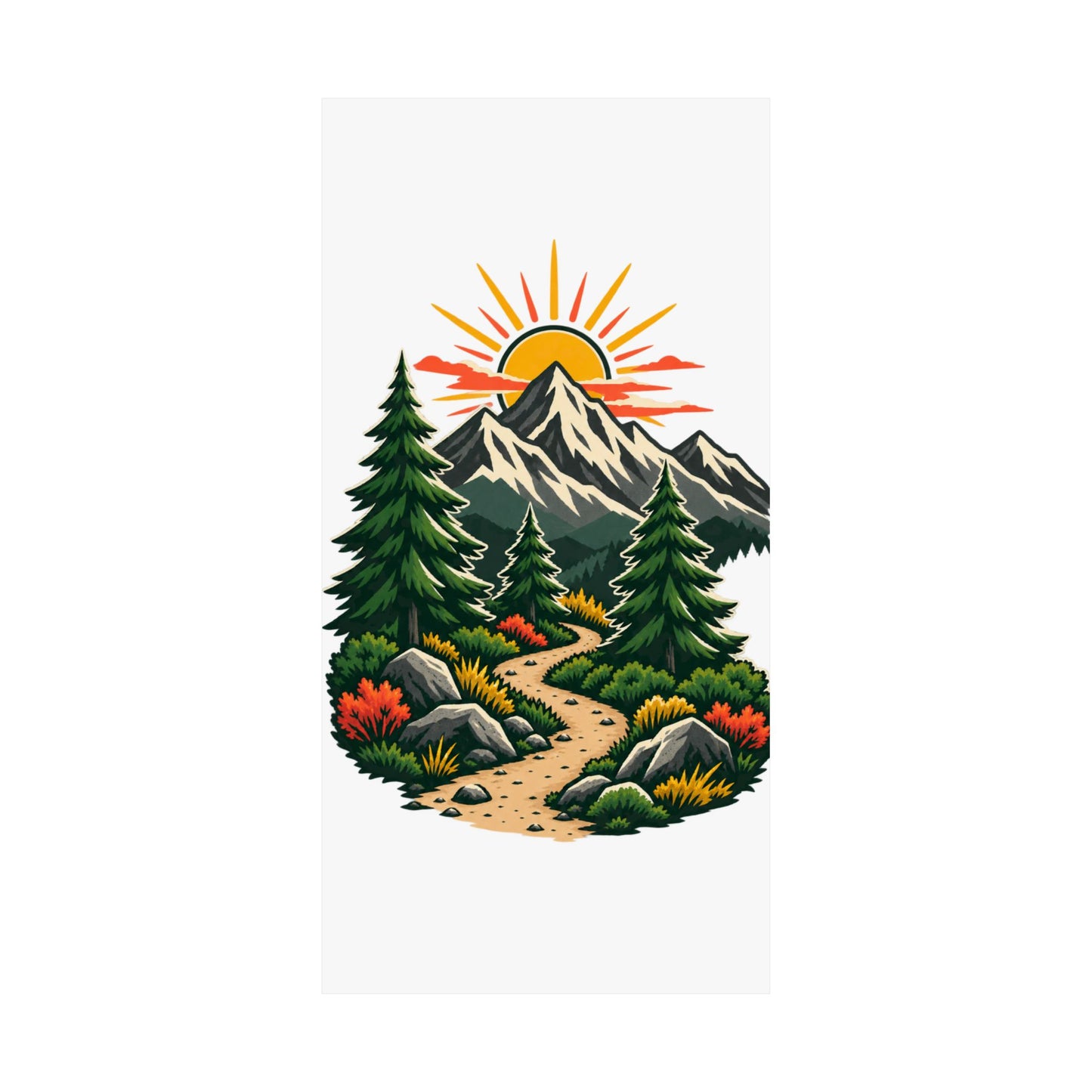 Sunrise Mountain Trail Outdoor Adventure Poster