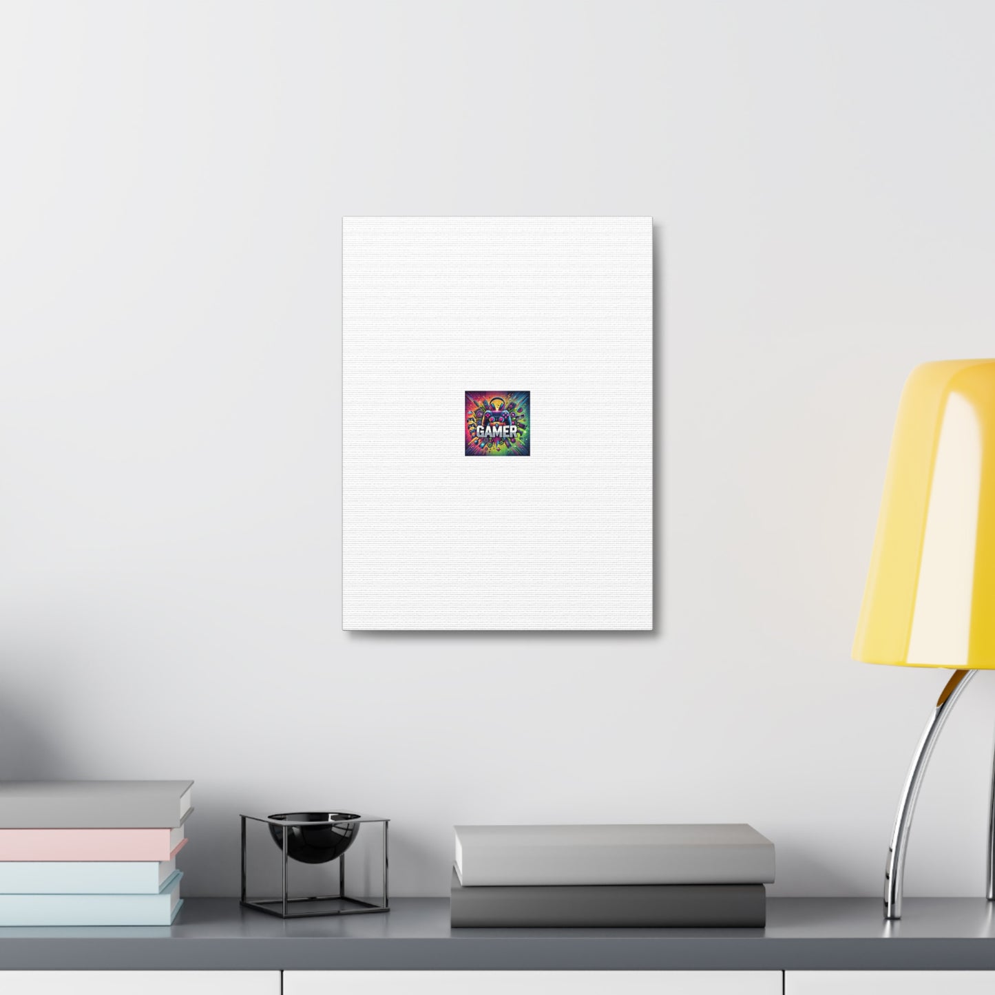 Neon Gamer Energy Retro Arcade Gaming Canvas Wall Art