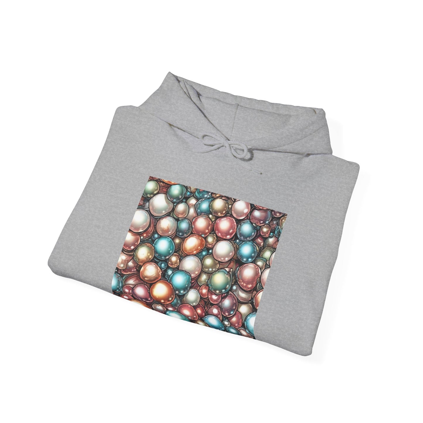 Rainbow Pearl Marble Abstract Gift Art Hoodie