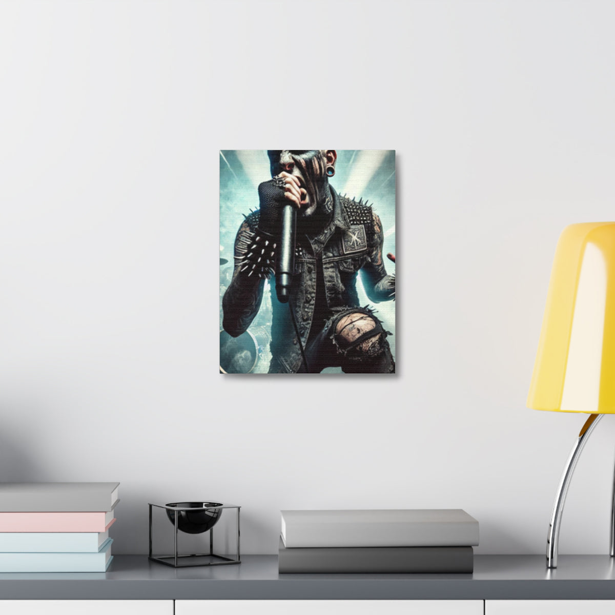 Punk Rock Vocalist Stage Energy Music Room Canvas Art