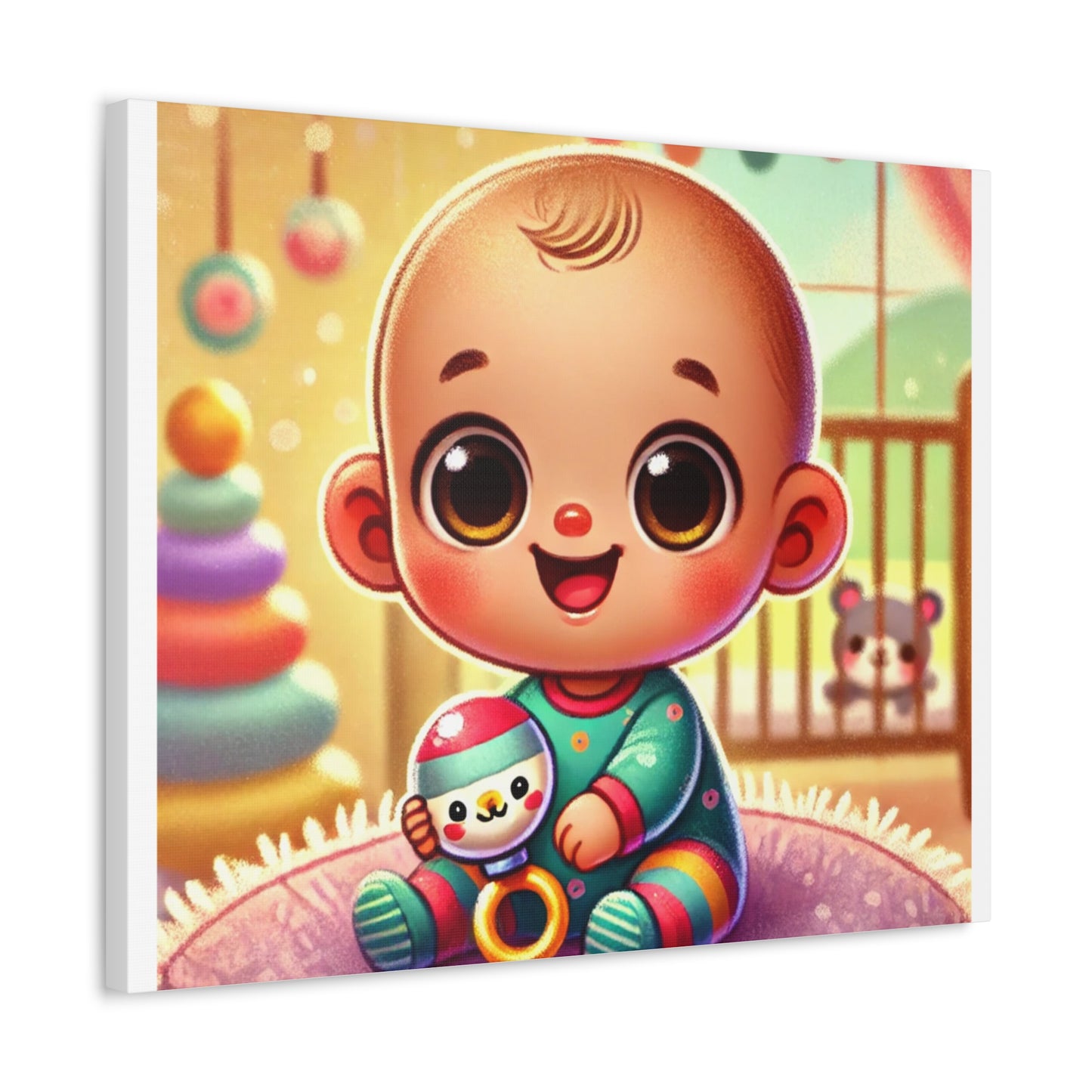 Cheerful Baby Nursery Playroom Canvas Art