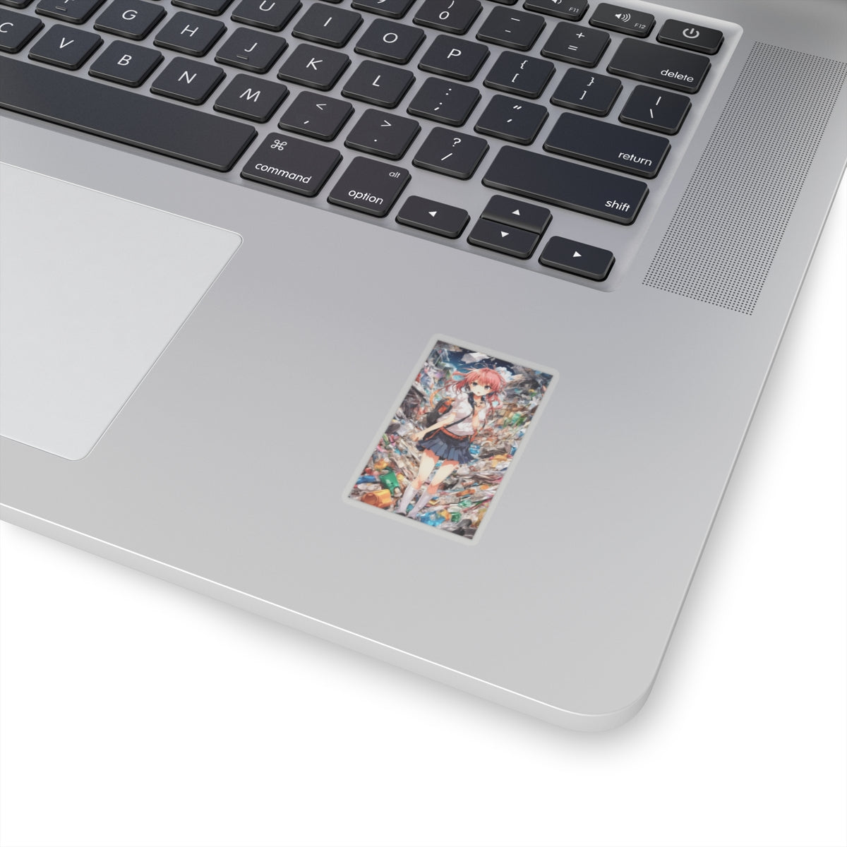 Recycling Day Anime Schoolgirl Eco Street Art Sticker
