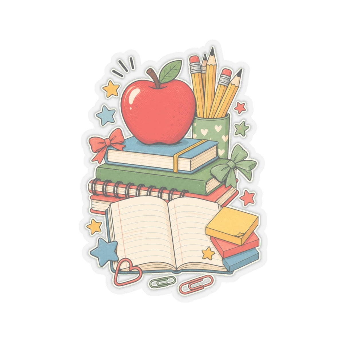 Apple Pencil Desk Stack Back To School Sticker