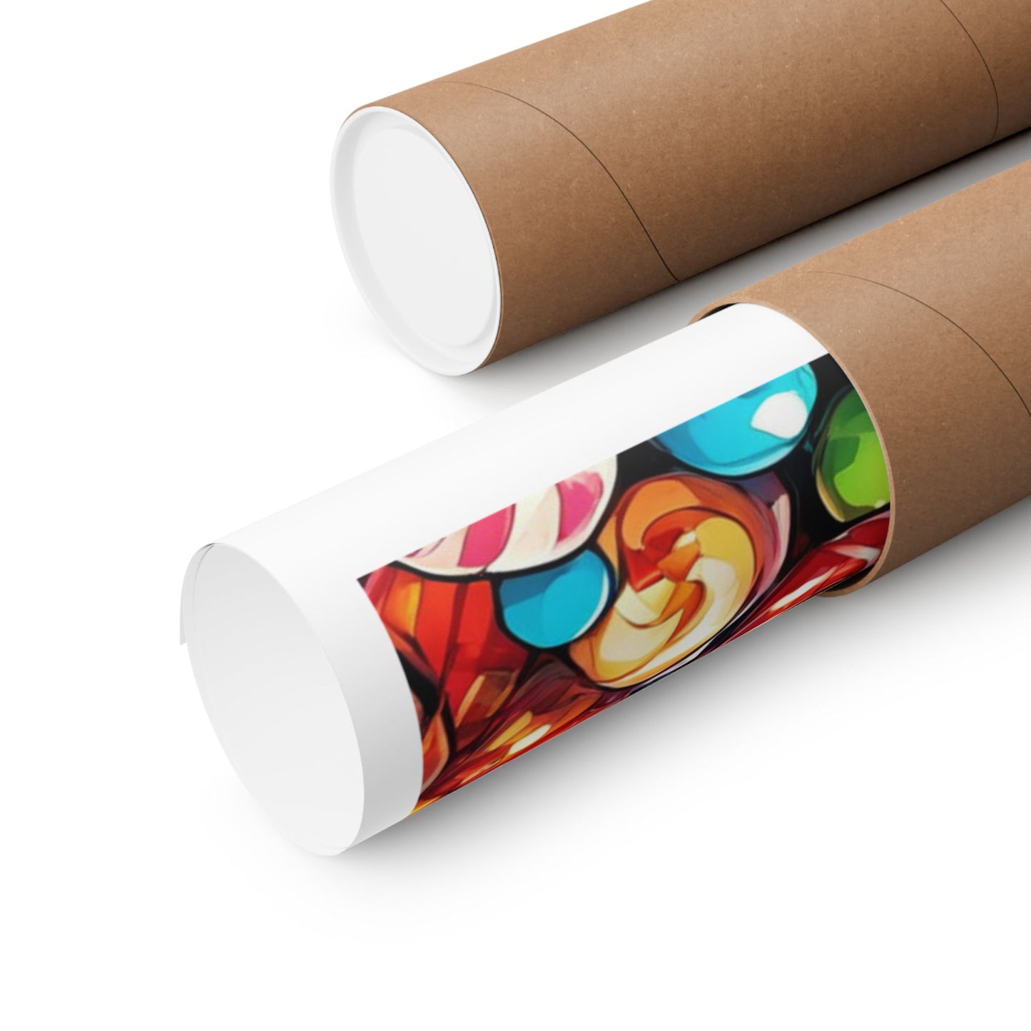 Colorful Candy and Lollipop Pattern Poster