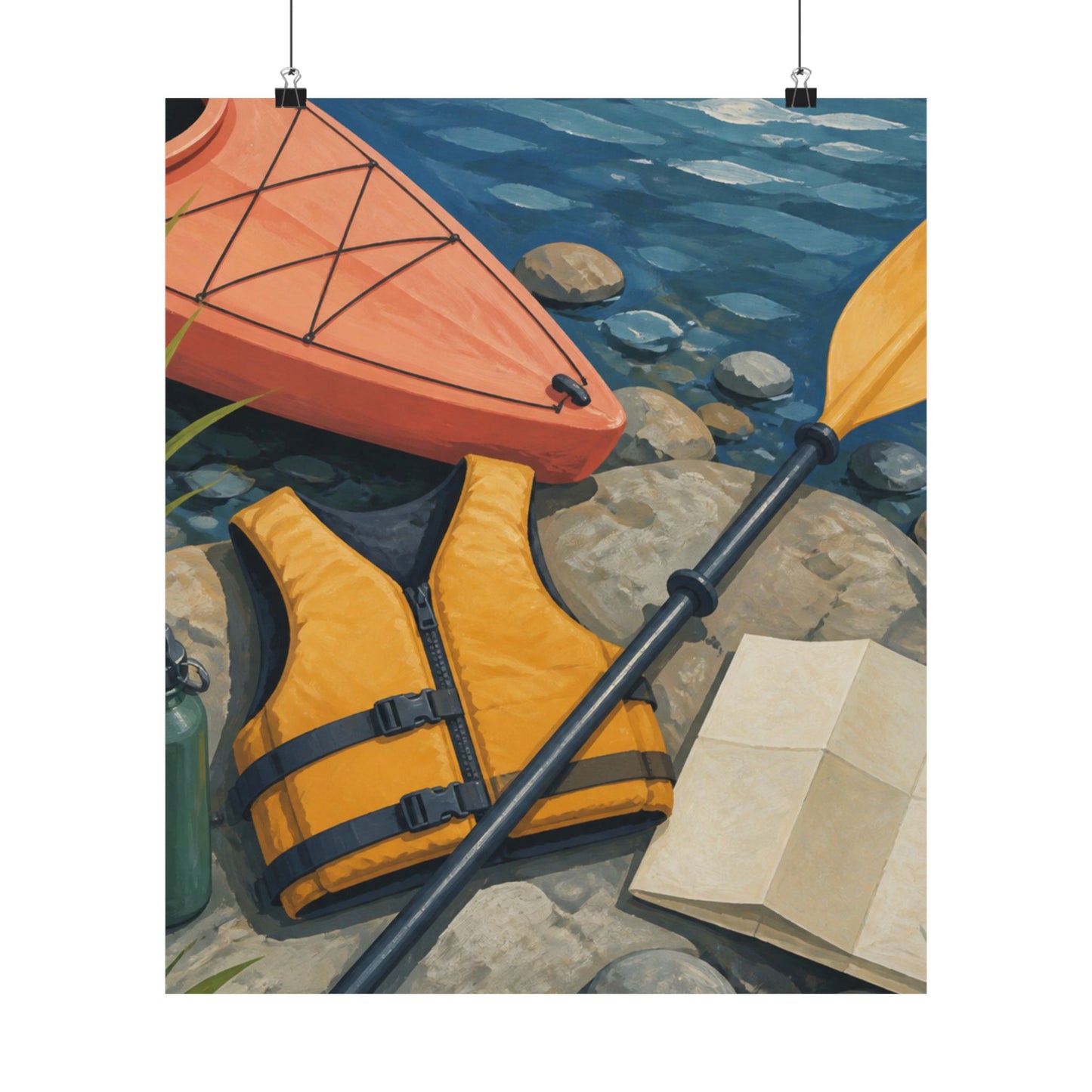 Calm Kayaking Adventure Art Poster