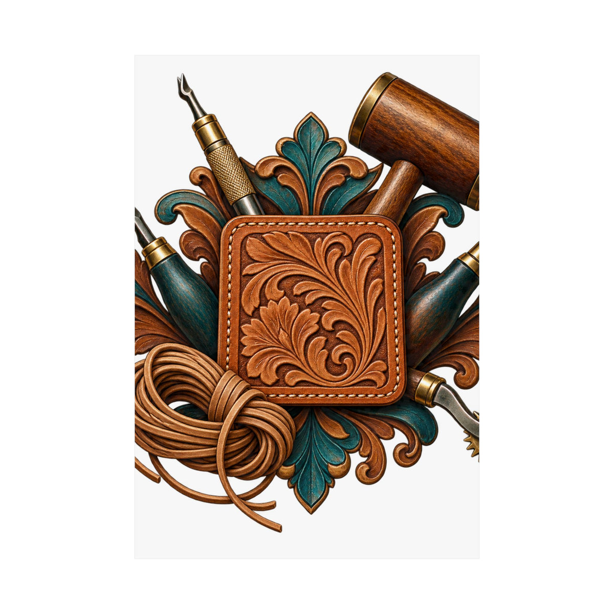 Traditional Leather Tooling Workshop Poster