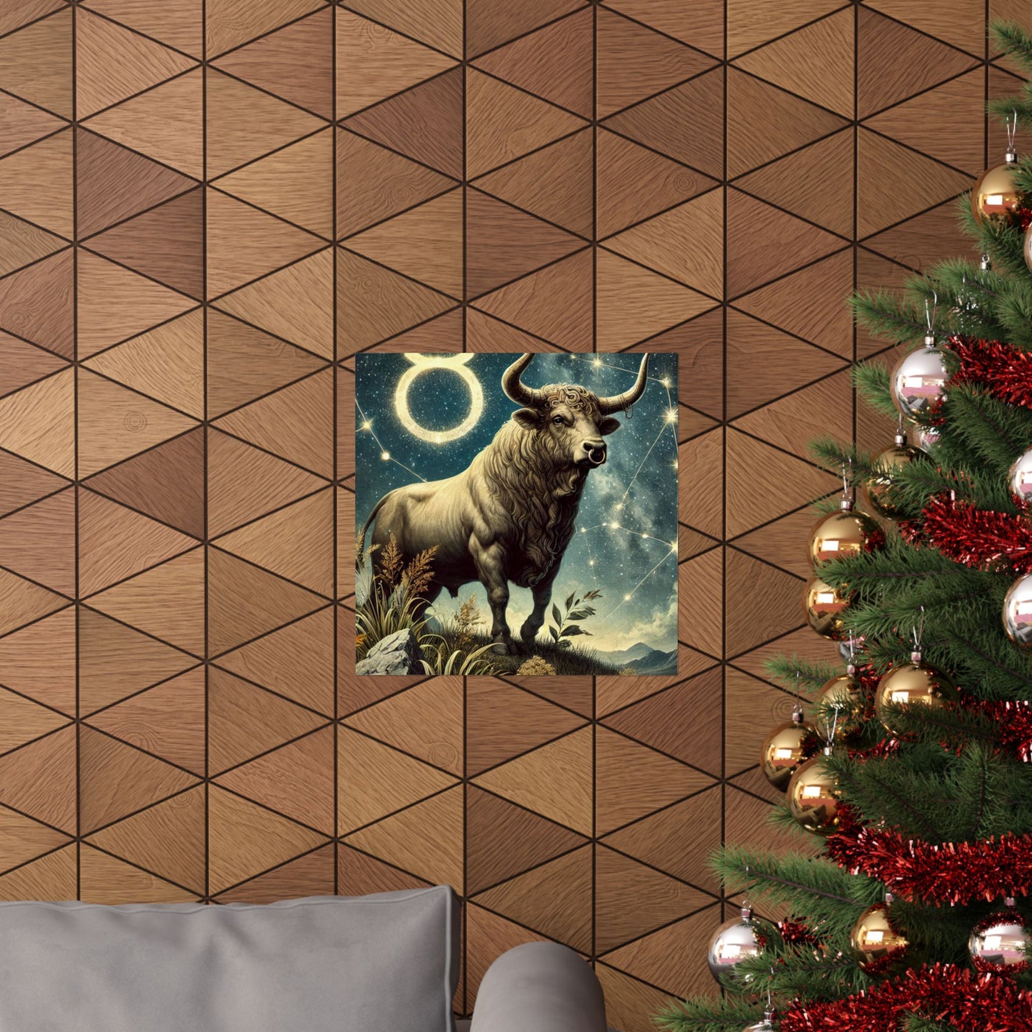 Taurus Bull Constellation Celestial Wall Art Poster