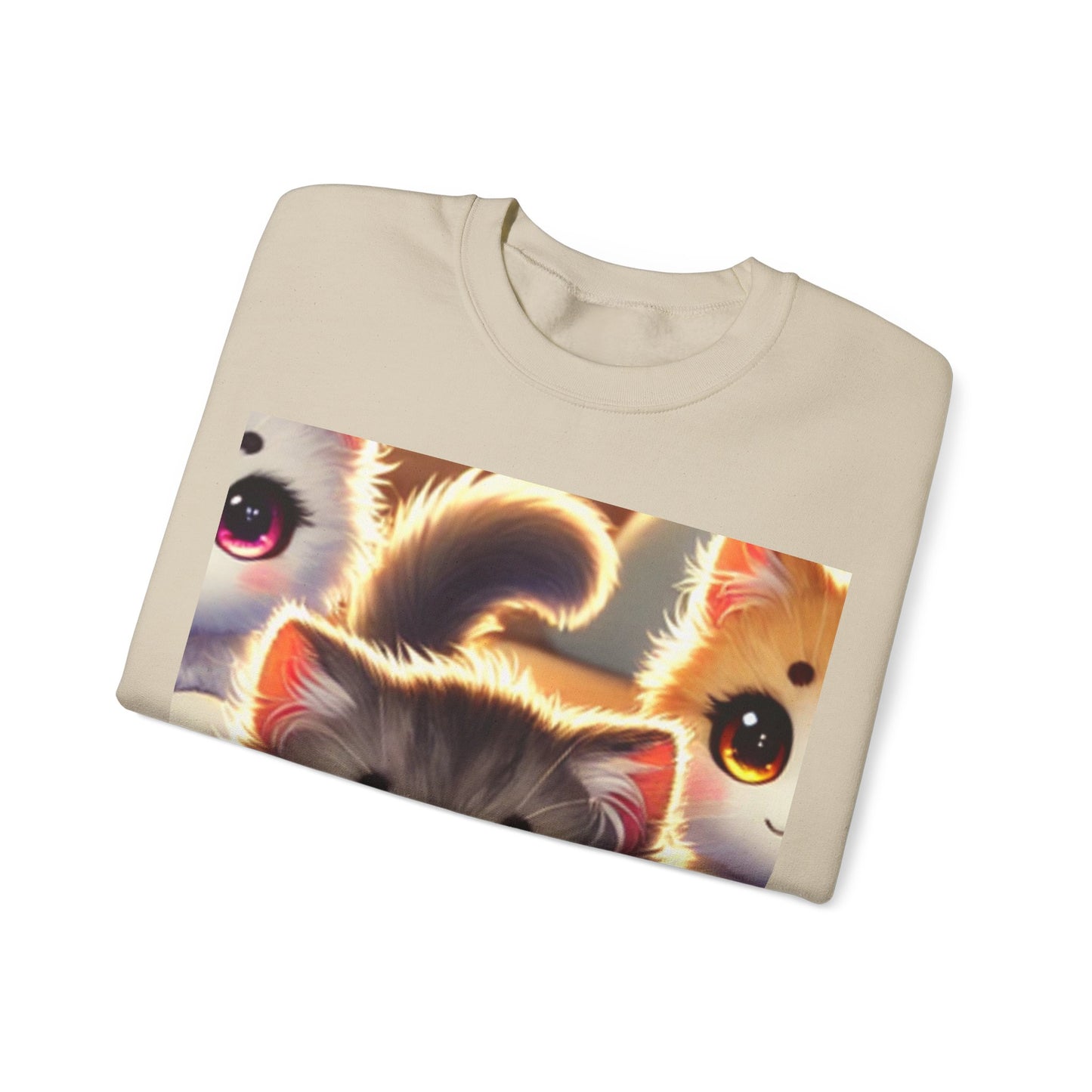 Cozy Yarn Kittens Cute Cat Lover Knitting Crew Sweatshirt Gift