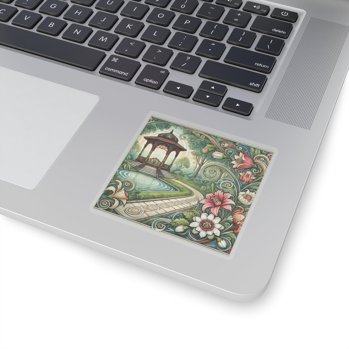 Botanical Gazebo Garden Art Nouveau Sticker