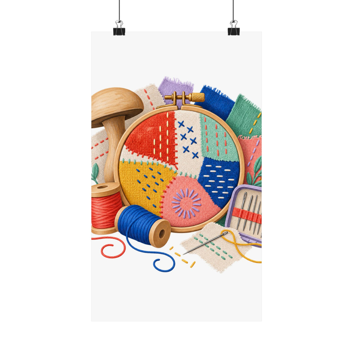 Colorful Visible Mending Workshop Poster