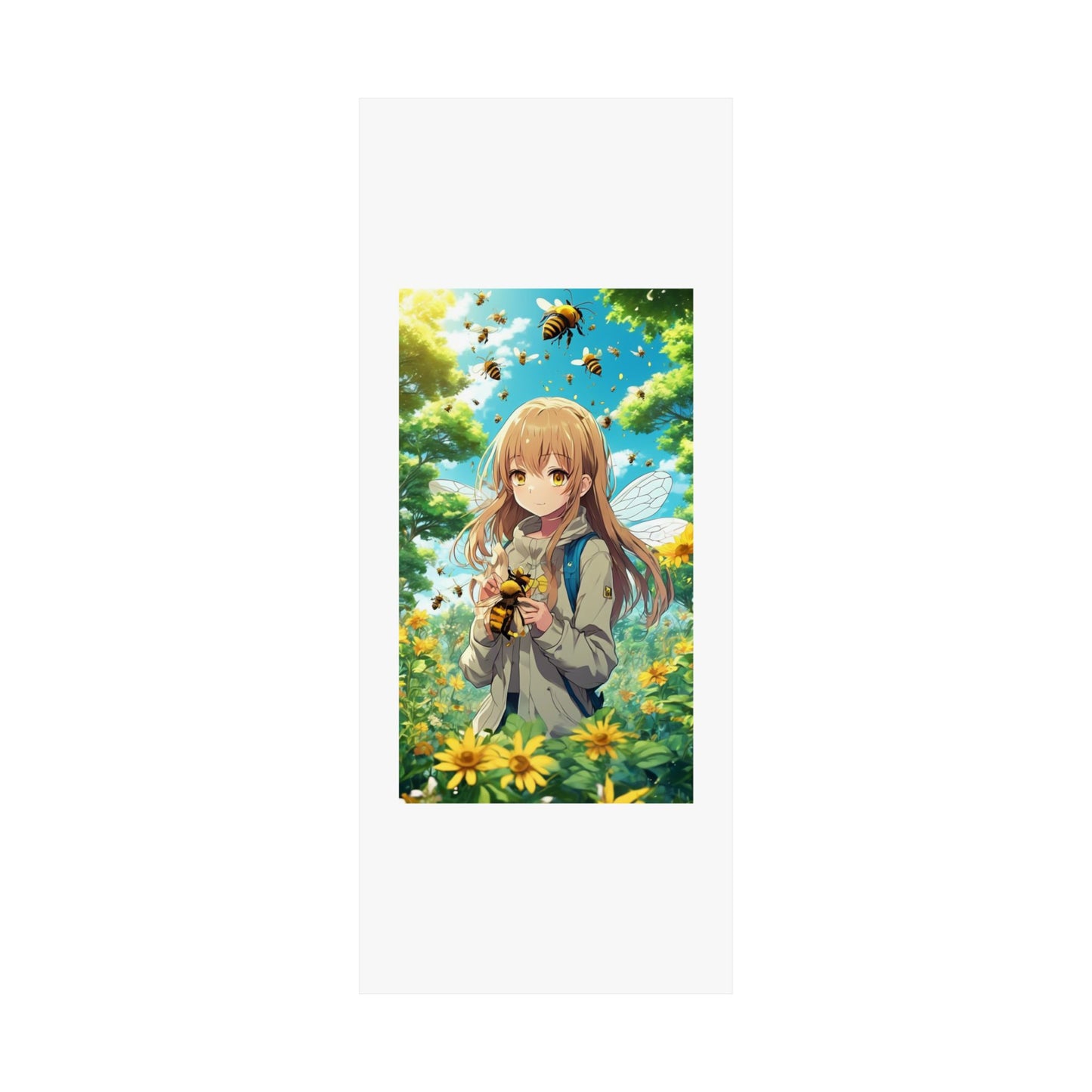 Bee Fairy Garden Anime Nature Art Poster