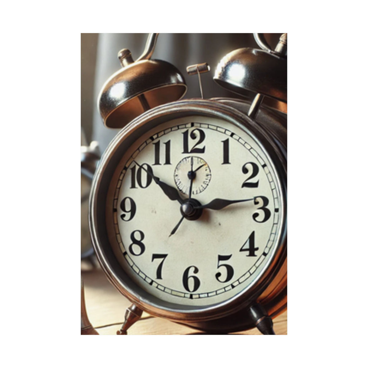 Vintage Alarm Clock Morning Routine Classic Clock Poster