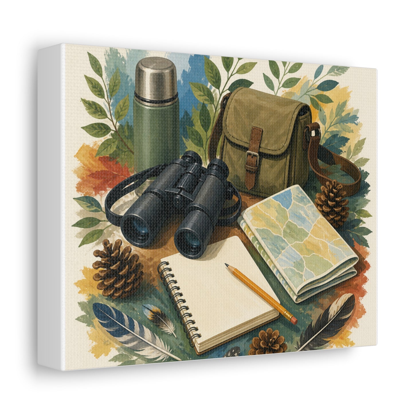 Peaceful Birdwatching Hobby Art Canvas Art