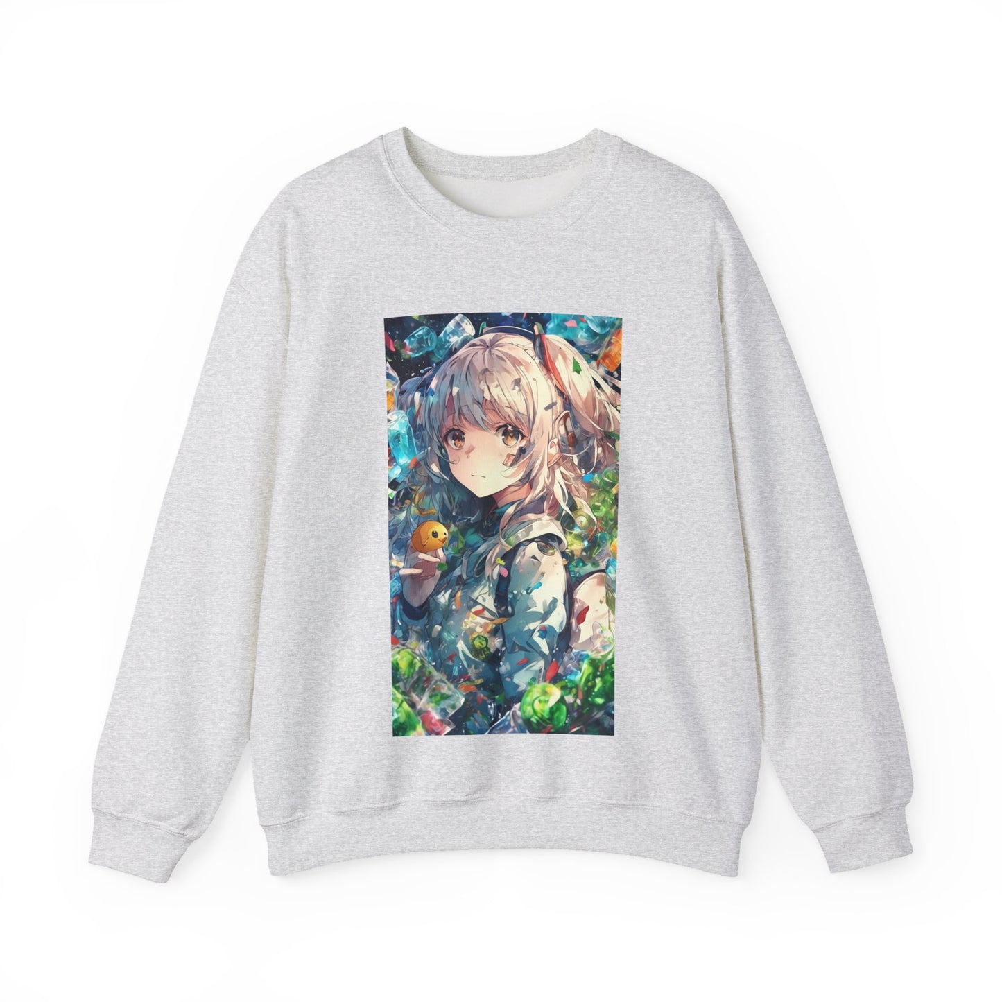 Crystal Bottle Anime Portrait Cozy Art Sweatshirt