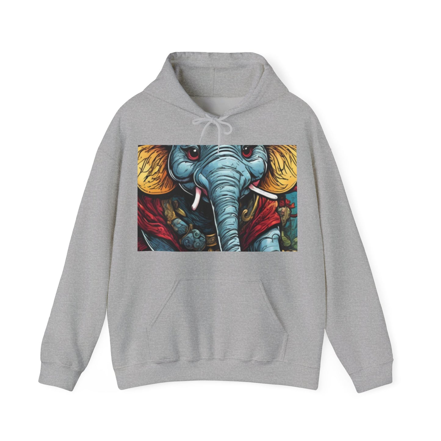 Colorful Elephant Garden Parade Wildlife Animal Art Hoodie