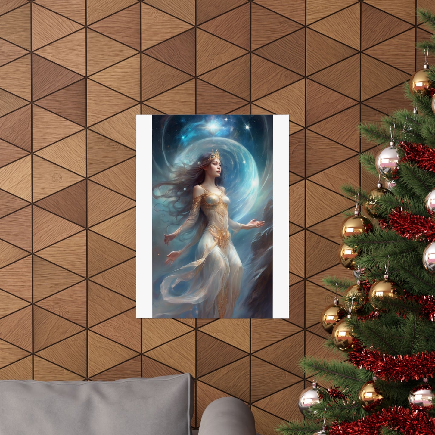 Lunar Celestial Queen Fantasy Portrait Poster