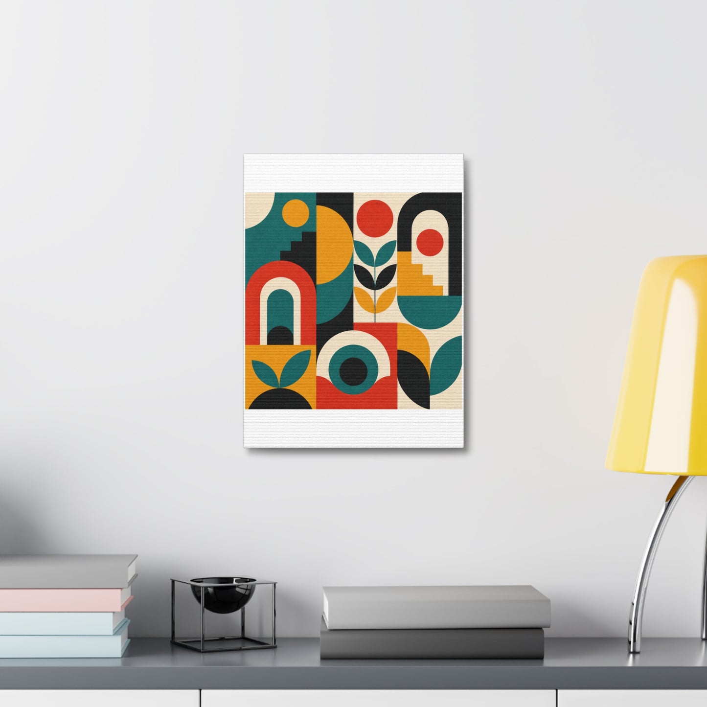 Mid Century Arches Botanical Geometric Canvas Art