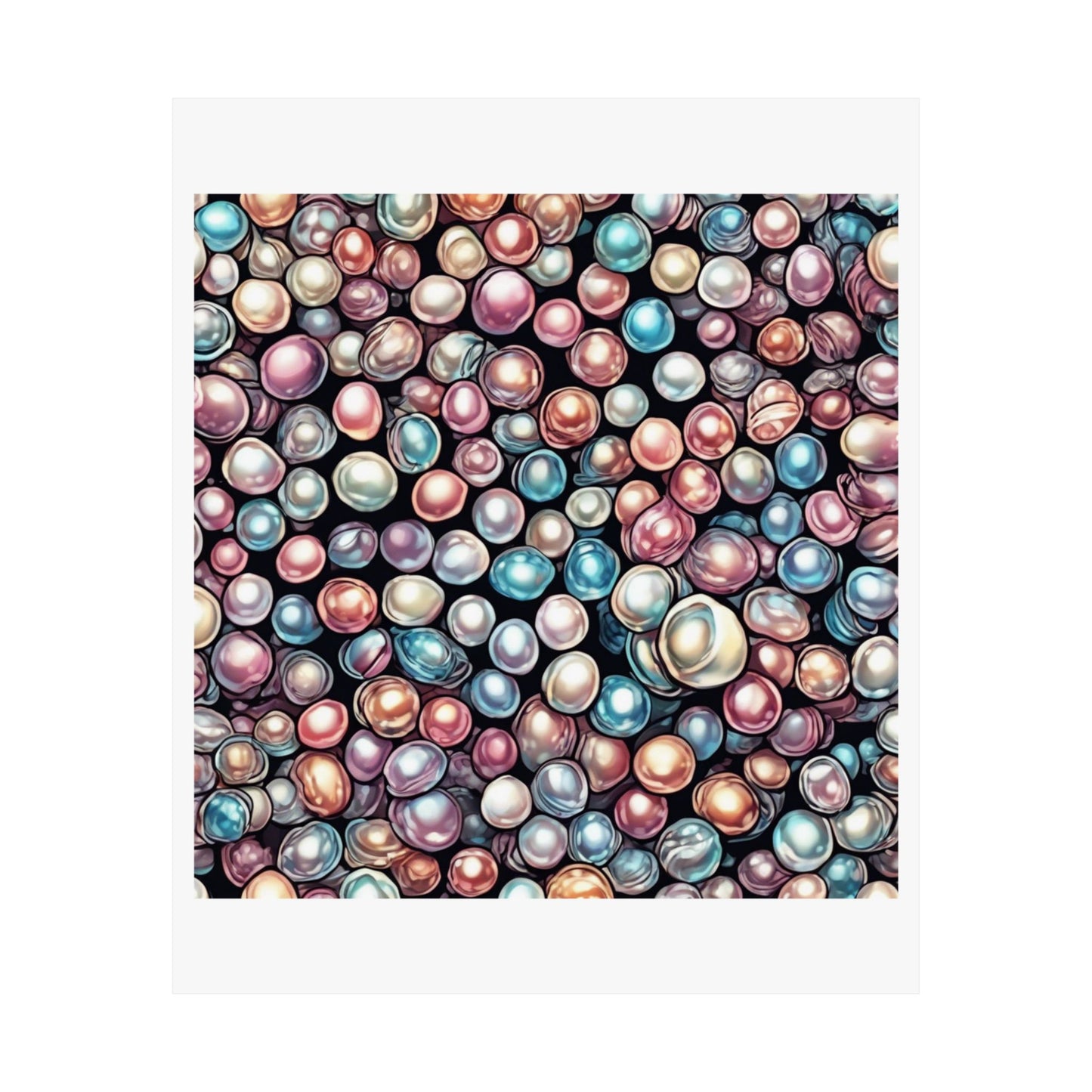 Pearl Bubble Pattern Abstract Gift Art Poster