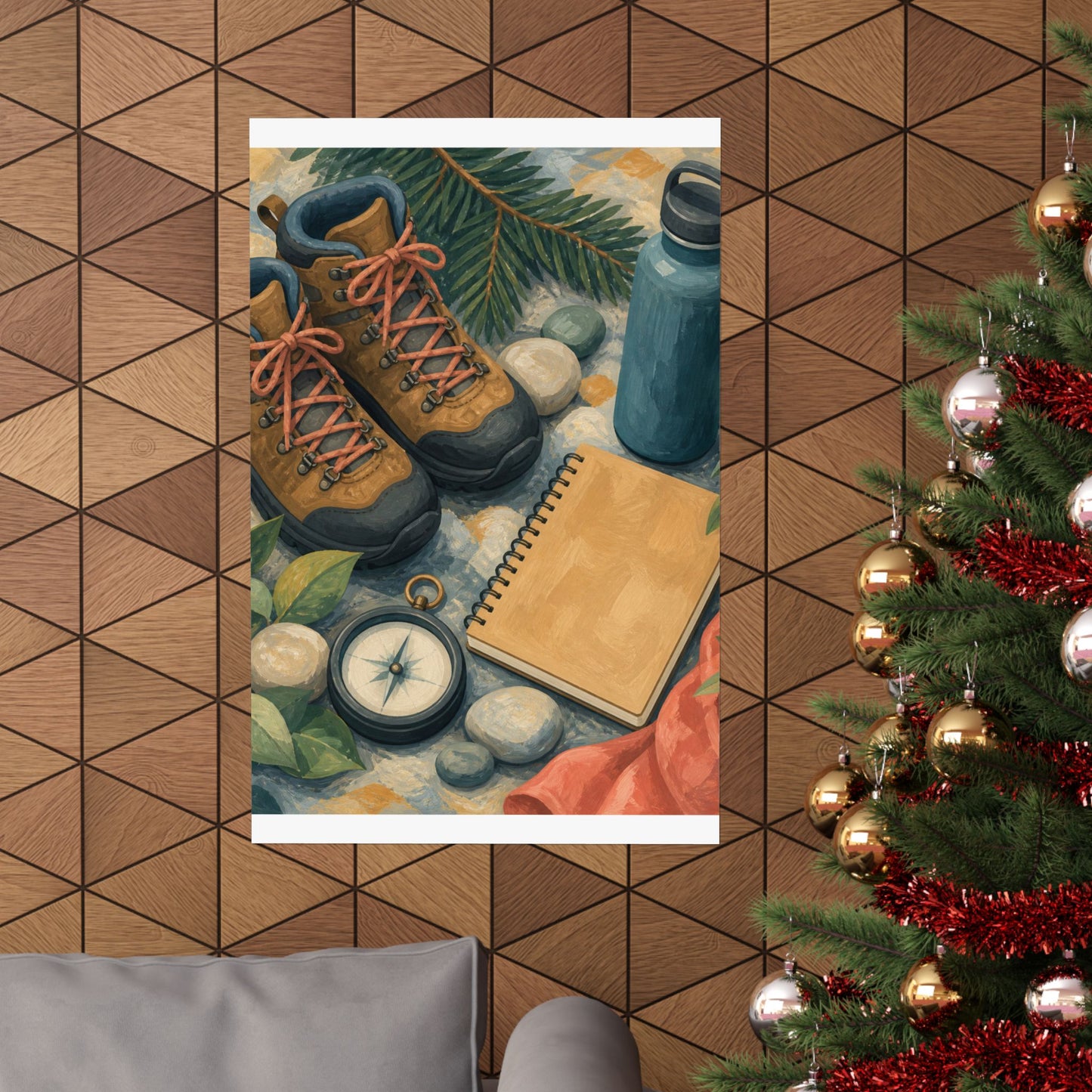 Quiet Hiking Trail Gear Art Poster