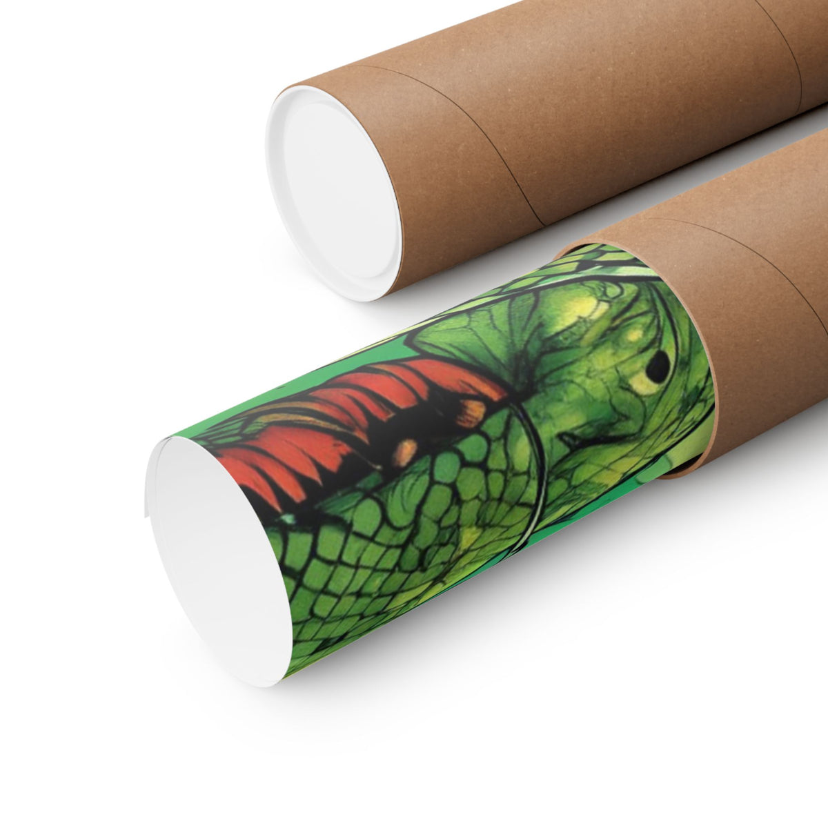 Serpent Guardian Dog Bold Fantasy Creature Art Poster