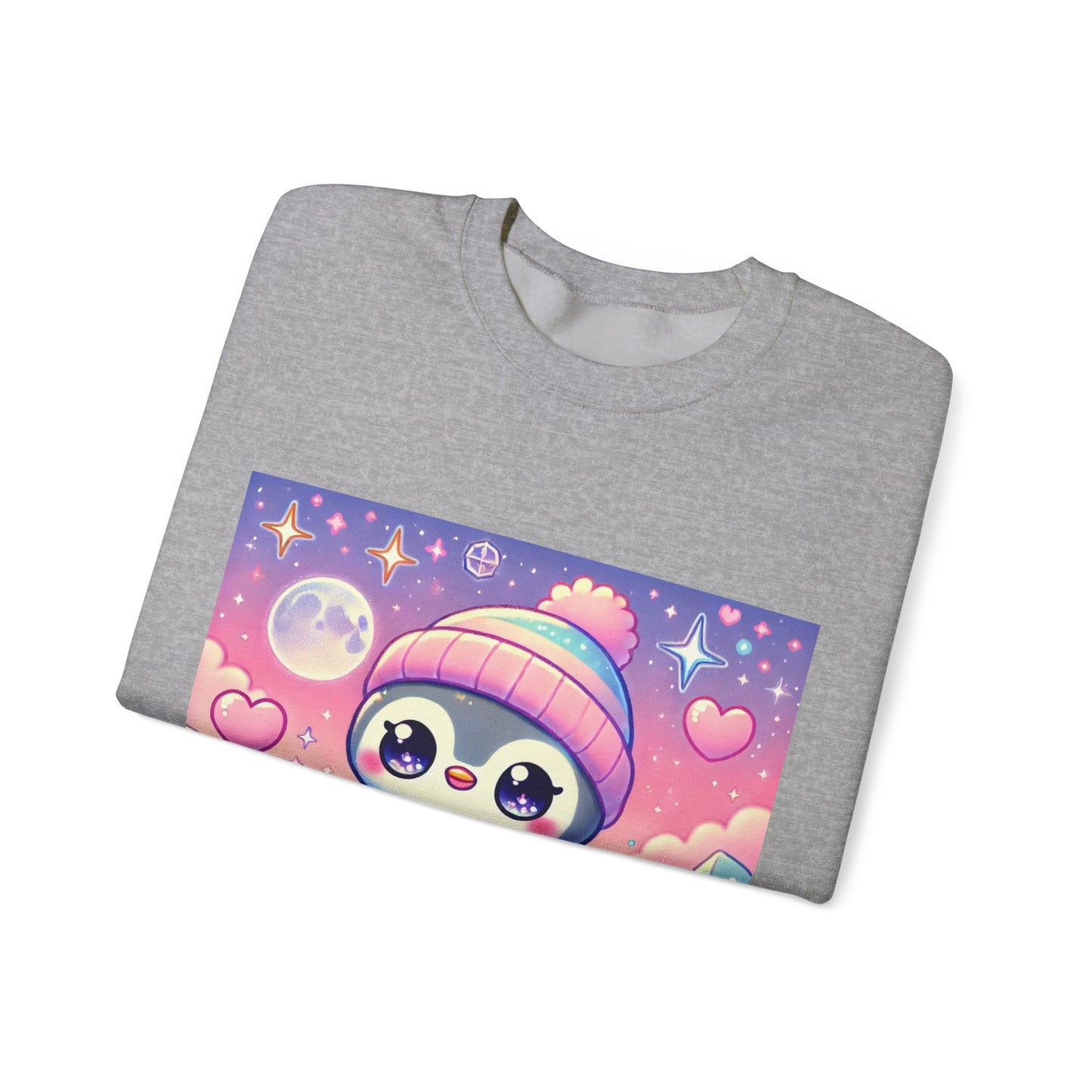 Cute Winter Penguin Ice Floe Kawaii Art Sweatshirt