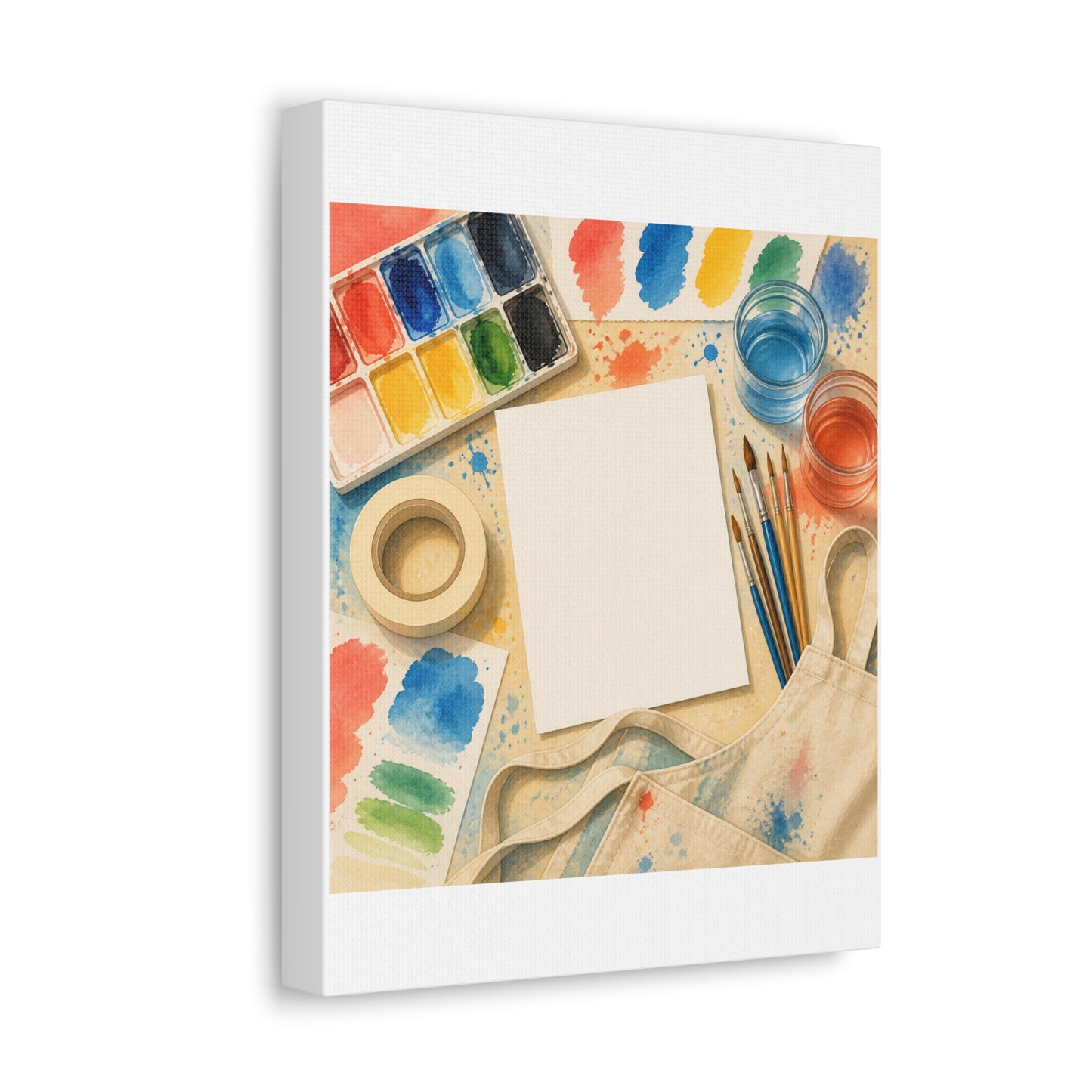 Bright Watercolor Painting Hobby Art Canvas Art