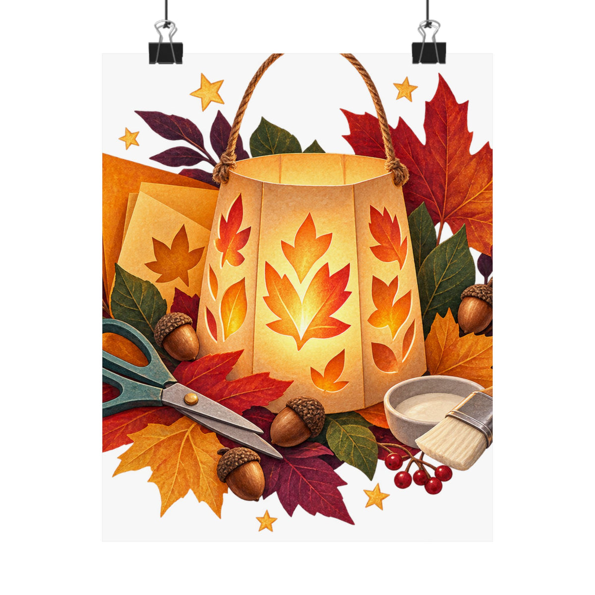 Autumn Lantern Making Workshop Poster