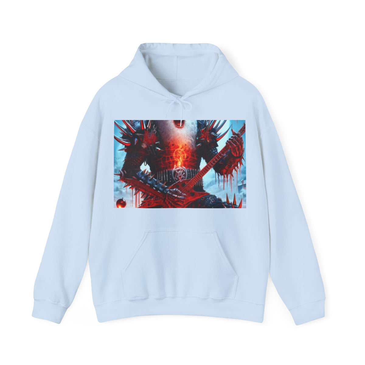 Heavy Metal Santa Holiday Concert Cozy Rock Hoodie