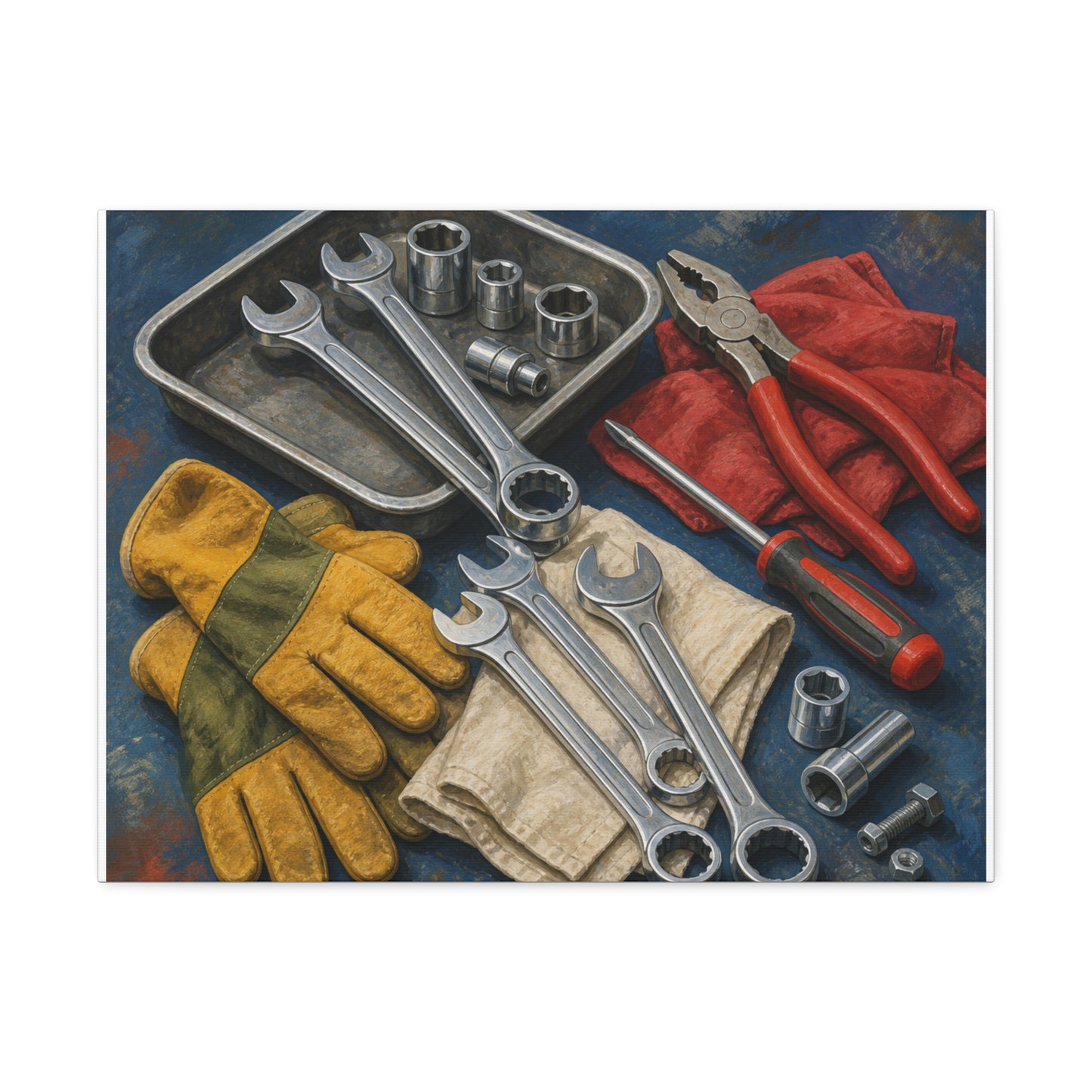 Classic Mechanic Hand Tools Art Canvas Art