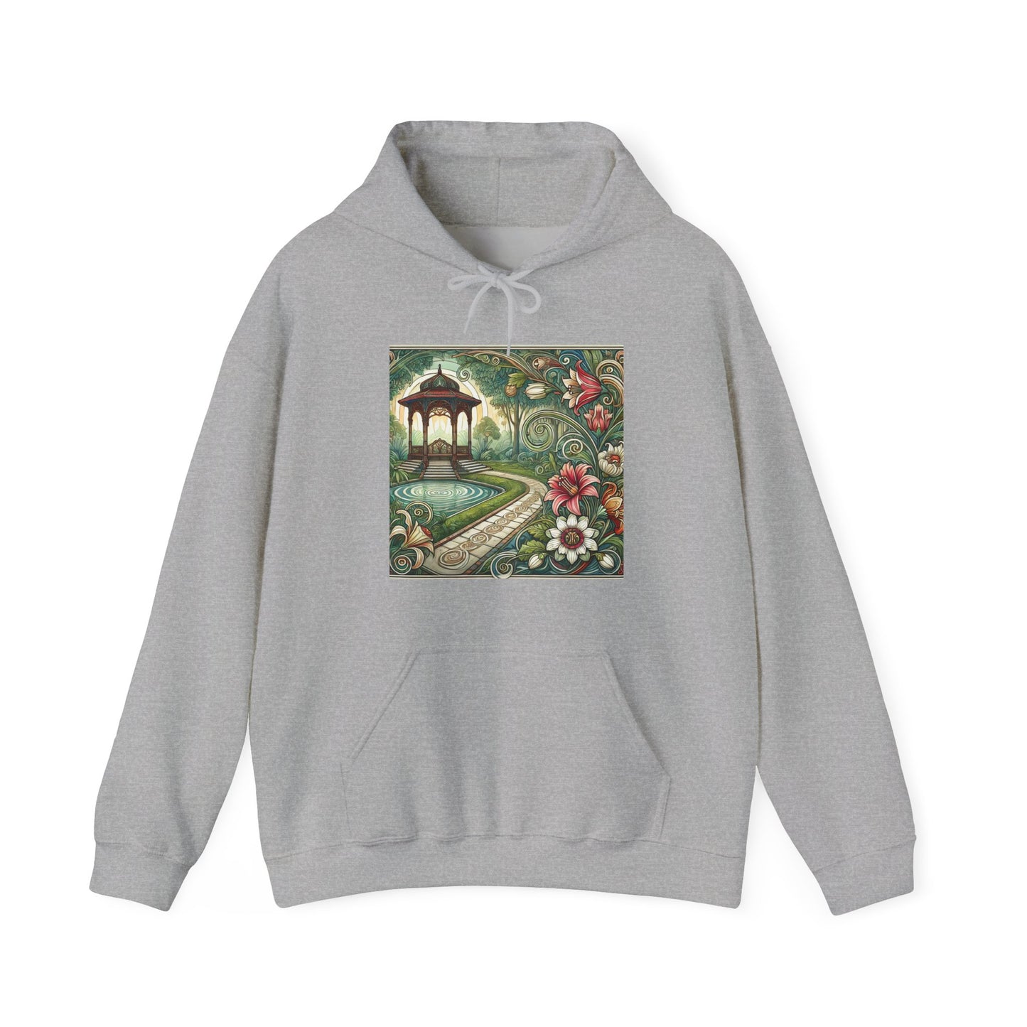 Botanical Gazebo Garden Art Nouveau Hoodie