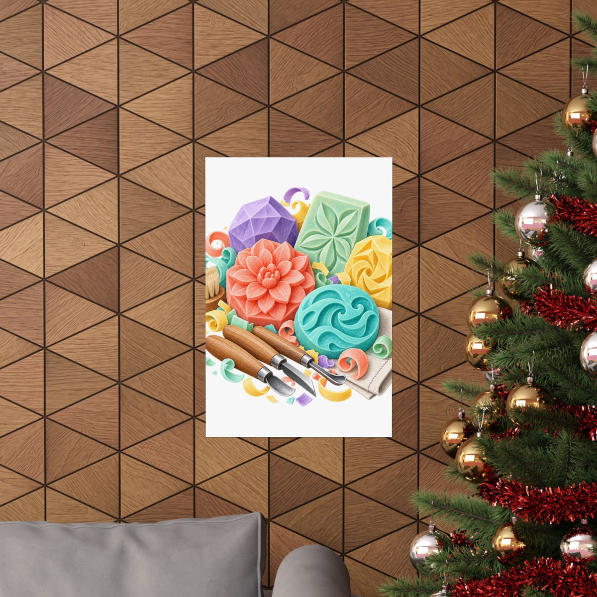 Colorful Soap Carving Workshop Poster