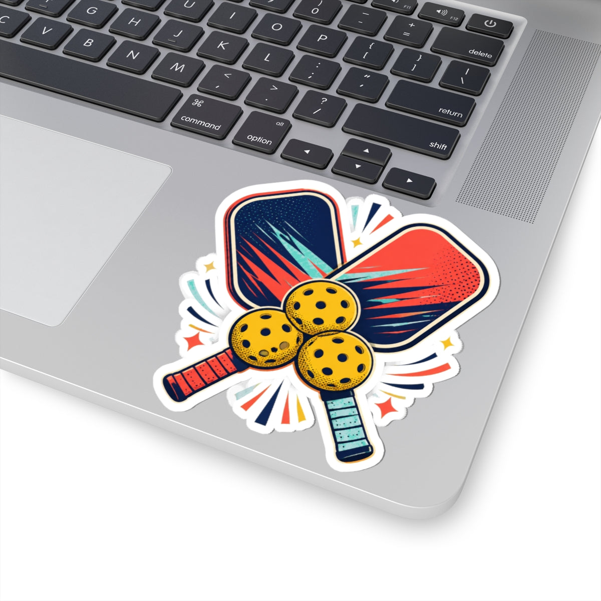 Retro Pickleball Paddles Recreational Sports Sticker