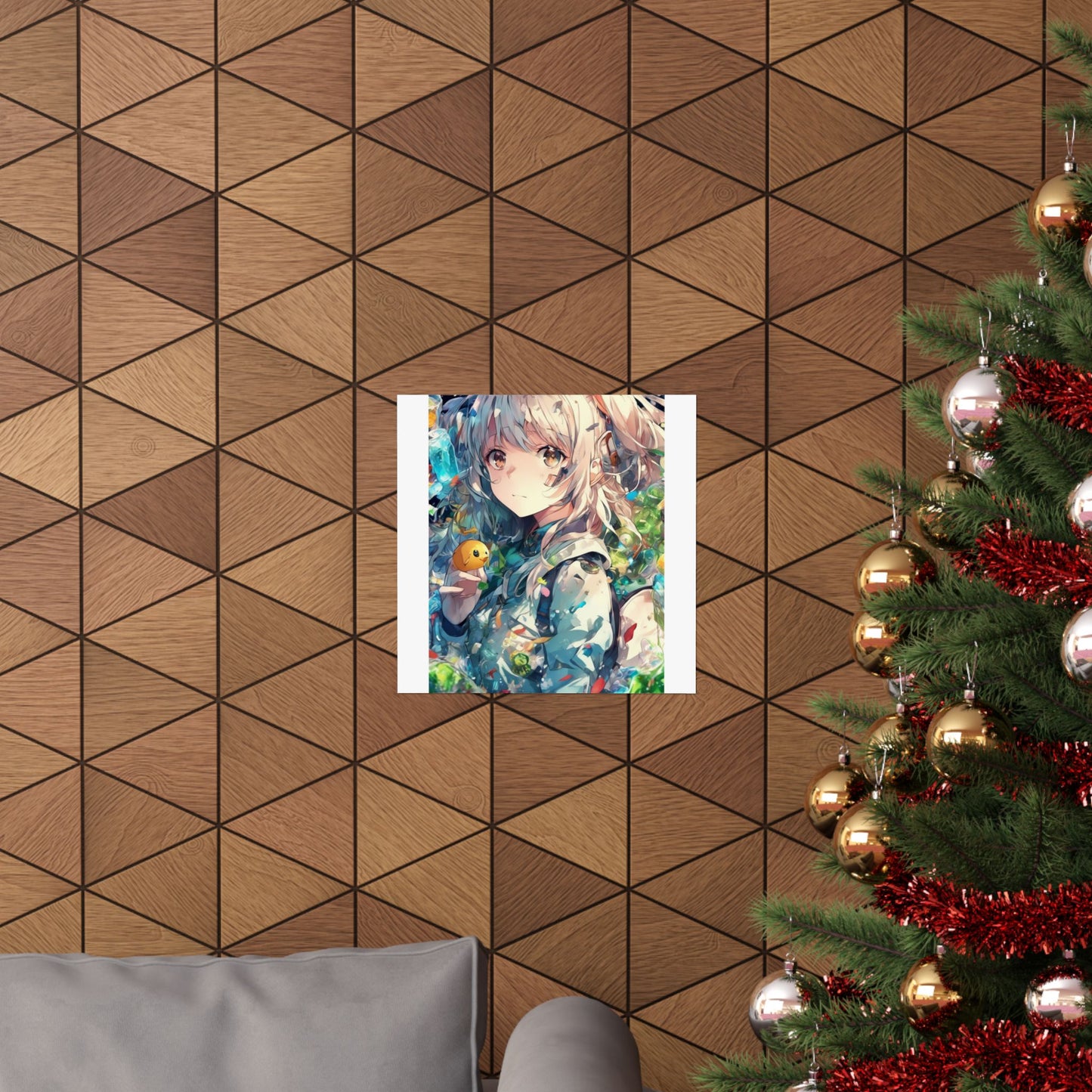 Crystal Bottle Anime Portrait Colorful Wall Poster