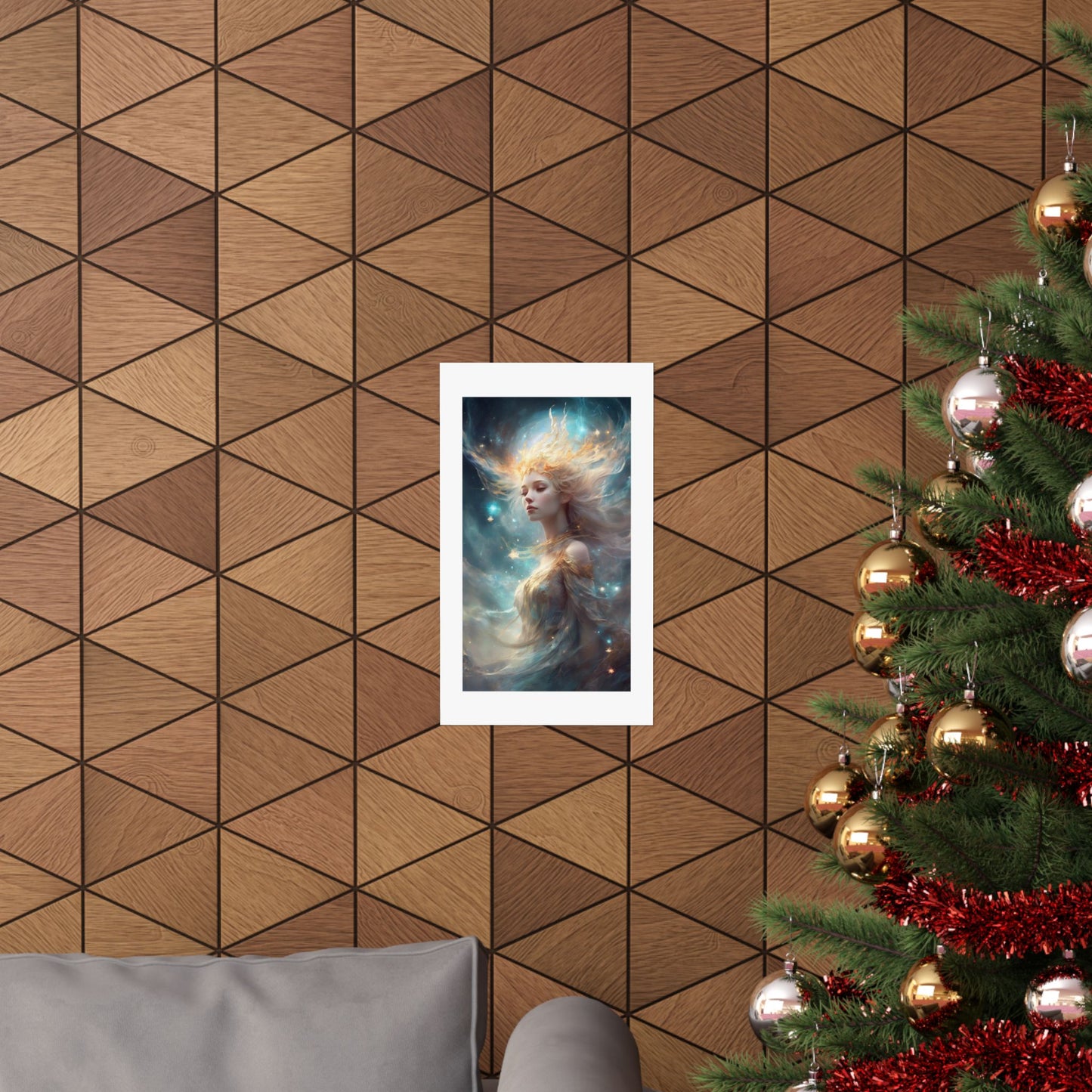 Solar Celestial Spirit Fantasy Portrait Poster