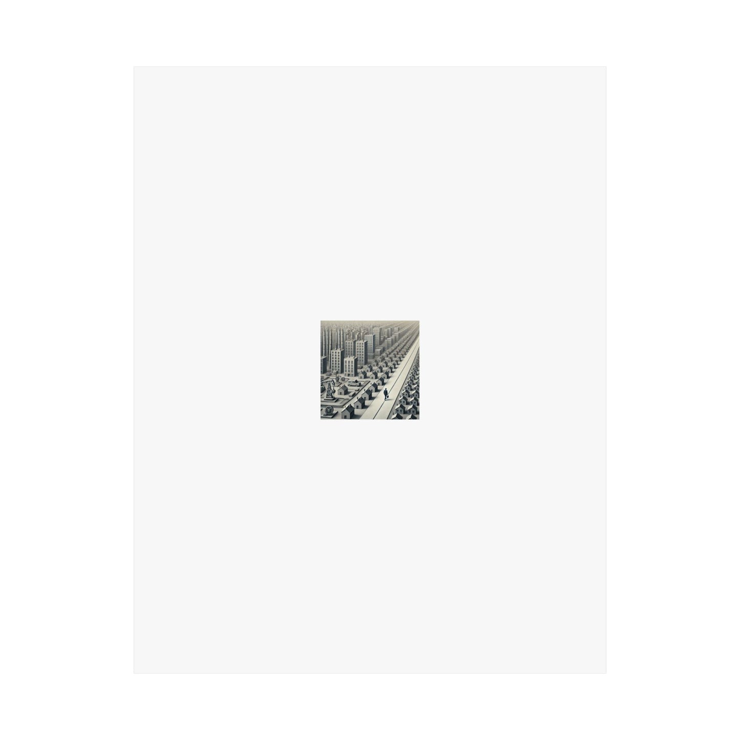 Monochrome Urban Factory Cityscape Poster Industrial Wall Art Gift