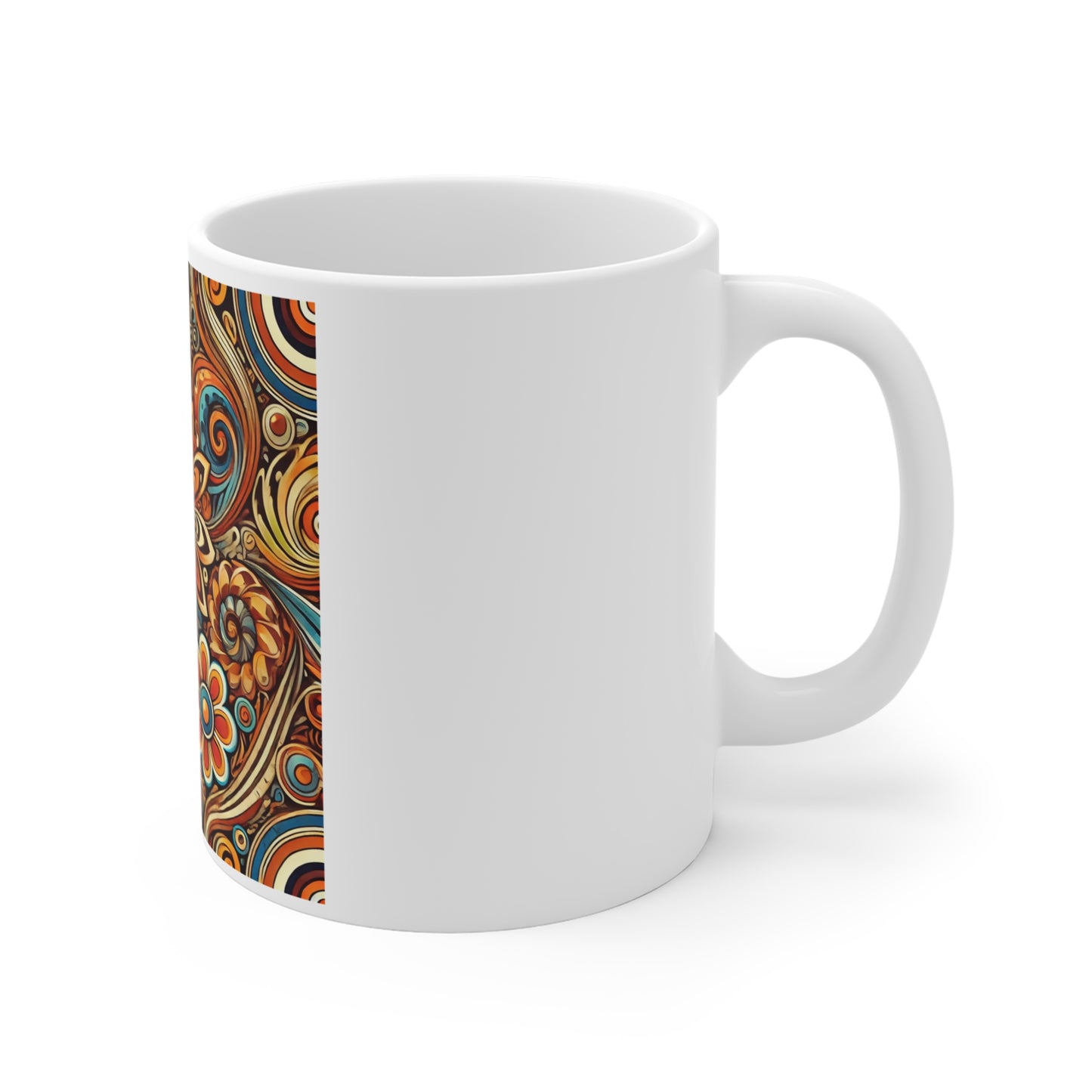 Ornate Abstract Floral Paisley Pattern Coffee Mug