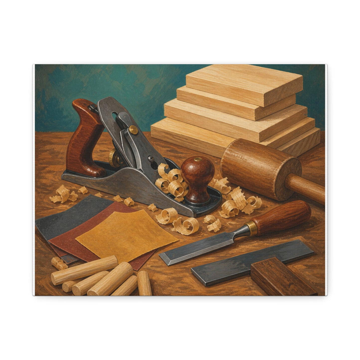 Classic Woodworking Tools Hobby Canvas Art