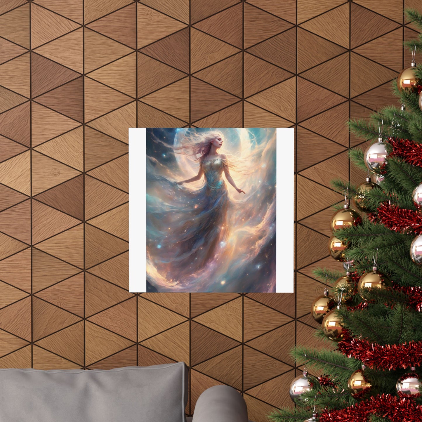 Moonlit Celestial Dancer Fantasy Portrait Poster
