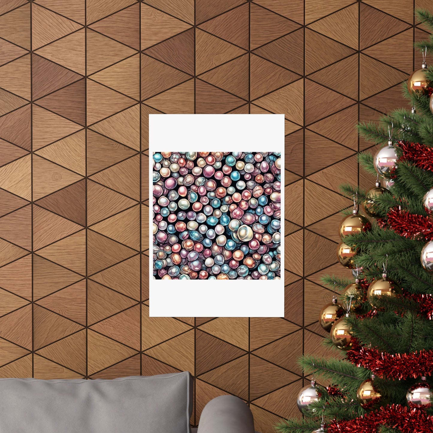 Pearl Bubble Pattern Abstract Gift Art Poster