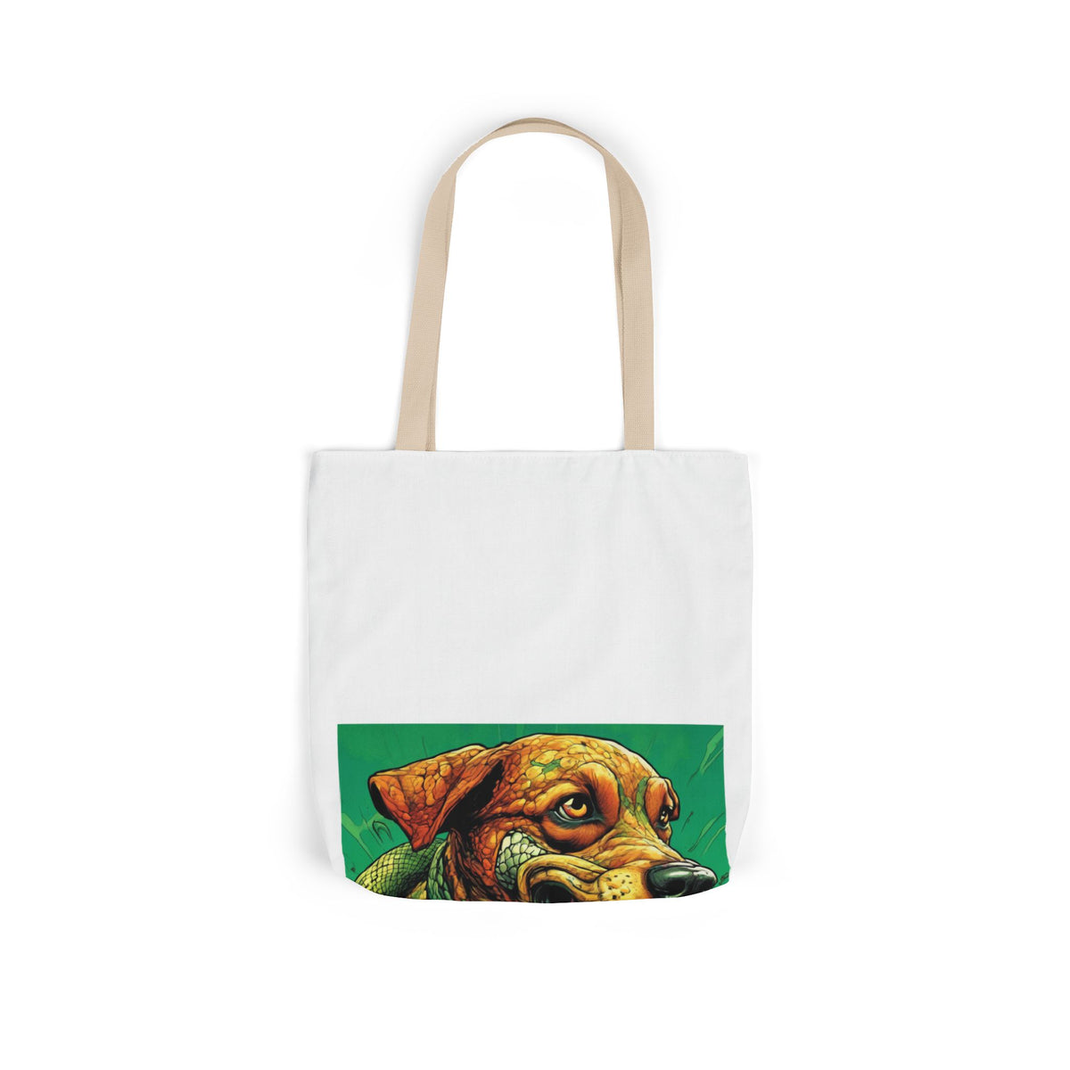 Serpent Guardian Dog Bold Fantasy Creature Tote Bag