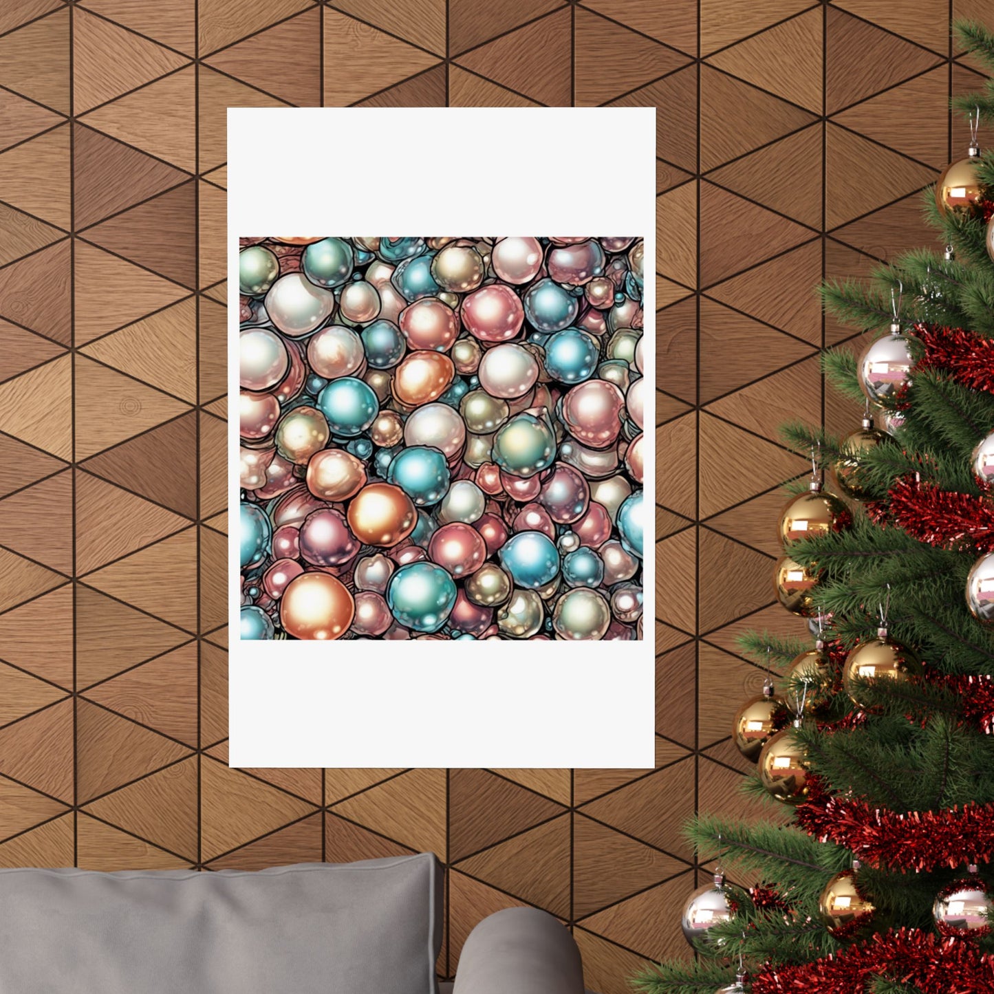 Rainbow Pearl Marble Abstract Gift Art Poster