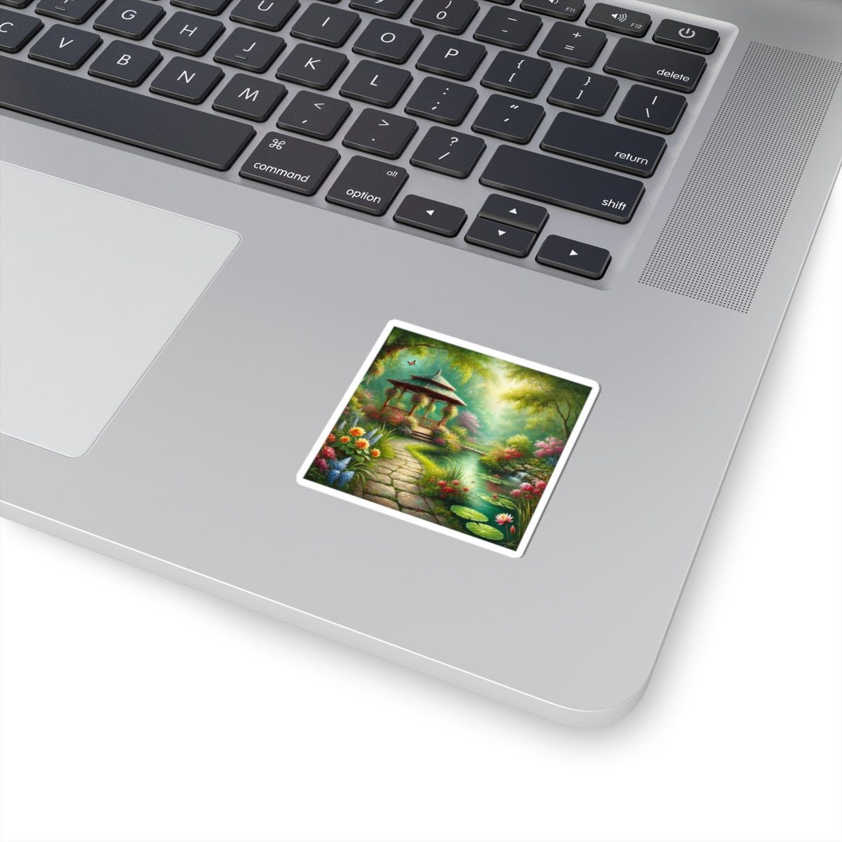 Spring Garden Gazebo Floral Landscape Sticker