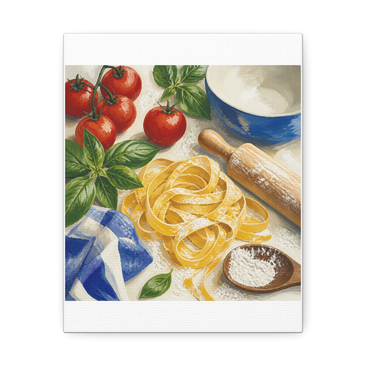 Fresh Pasta Making Kitchen Art Canvas Art