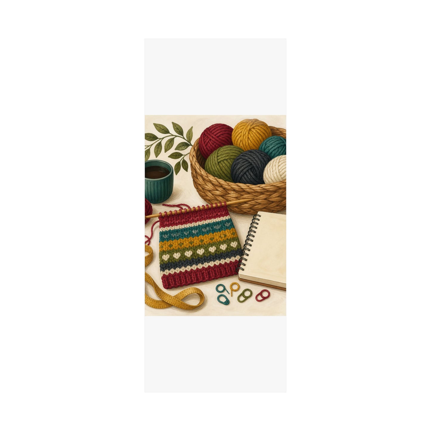 Cozy Knitting and Yarn Hobby Art Poster