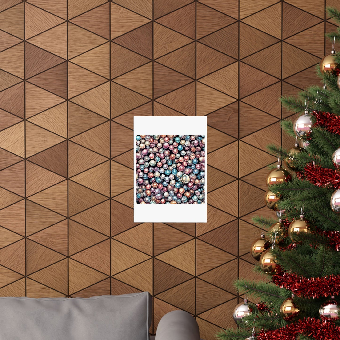 Pearl Bubble Pattern Abstract Gift Art Poster
