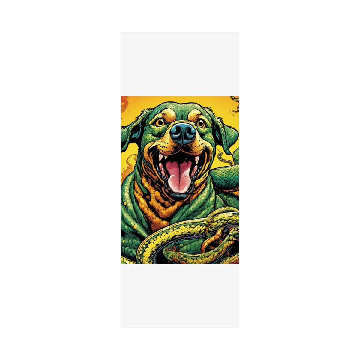 Surreal Serpent Hound Dark Fantasy Wall Art Poster