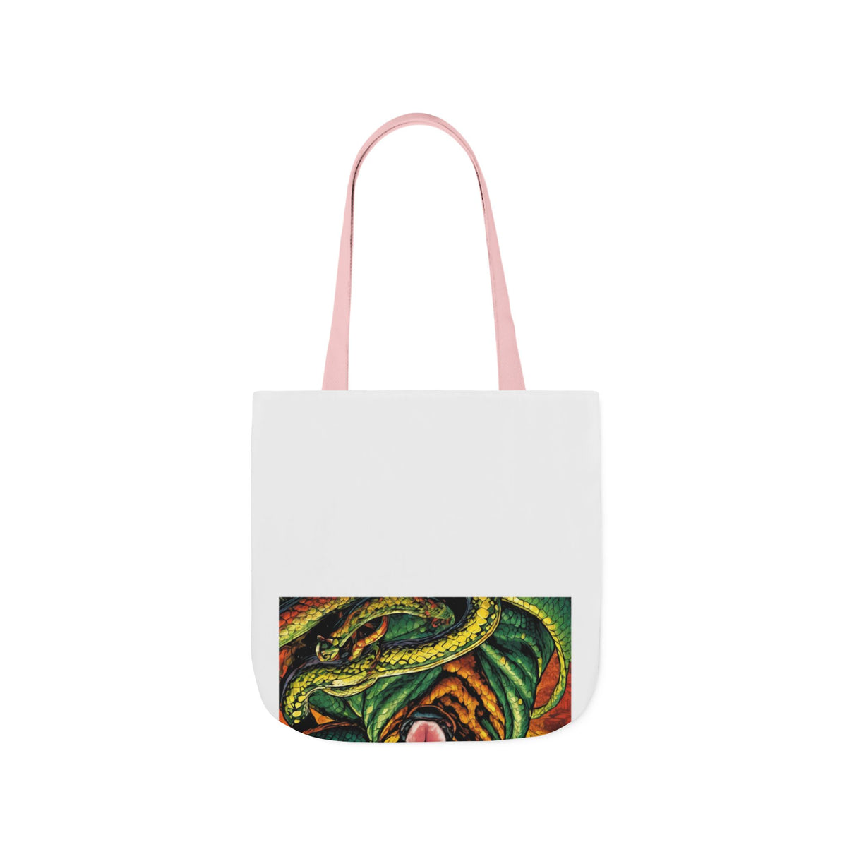 Surreal Serpent Hound Dark Fantasy Canvas Tote Bag